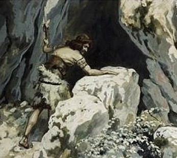 david in cave