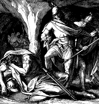 saul sleeping-david